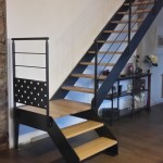 Escalier mixte bois metal