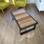 table basse bois métal rectangulaire