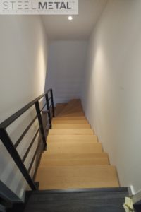Escalier mixte quart tournant design
