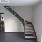Escalier dragen - steelmetal - quart tournant